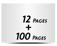  4 Seiten Buchdeckenbezug  4 Seiten Vorsatz 100 Seiten Buchblock  4 Seiten Nachsatz Vorsatz & Nachsatz unbedruckt
