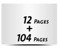  4 Seiten Buchdeckenbezug  4 Seiten Vorsatz 104 Seiten Buchblock  4 Seiten Nachsatz Vorsatz & Nachsatz unbedruckt