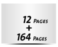  4 Seiten Buchdeckenbezug  4 Seiten Vorsatz 164 Seiten Buchblock  4 Seiten Nachsatz Vorsatz & Nachsatz bedruckt
