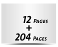  4 Seiten Buchdeckenbezug  4 Seiten Vorsatz 204 Seiten Buchblock  4 Seiten Nachsatz Vorsatz & Nachsatz bedruckt