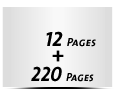  4 Seiten Buchdeckenbezug  4 Seiten Vorsatz 220 Seiten Buchblock  4 Seiten Nachsatz Vorsatz & Nachsatz unbedruckt