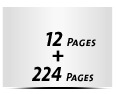  4 Seiten Buchdeckenbezug  4 Seiten Vorsatz 224 Seiten Buchblock  4 Seiten Nachsatz Vorsatz & Nachsatz bedruckt