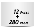  8 Seiten Schutzumschlag  4 Seiten Buchdeckel Buchdeckel unbedruckt  4 Seiten Vorsatz 280 Seiten Buchblock  4 Seiten Nachsatz Vorsatz & Nachsatz bedruckt
