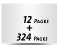  4 Seiten Buchdeckenbezug  4 Seiten Vorsatz 324 Seiten Buchblock  4 Seiten Nachsatz Vorsatz & Nachsatz bedruckt