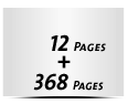  8 Seiten Schutzumschlag  4 Seiten Buchdeckel Buchdeckel unbedruckt  4 Seiten Vorsatz 368 Seiten Buchblock  4 Seiten Nachsatz Vorsatz & Nachsatz bedruckt