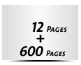  4 Seiten Buchdeckenbezug  4 Seiten Vorsatz 600 Seiten Buchblock  4 Seiten Nachsatz Vorsatz & Nachsatz bedruckt