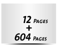  4 Seiten Buchdeckenbezug  4 Seiten Vorsatz 604 Seiten Buchblock  4 Seiten Nachsatz Vorsatz & Nachsatz bedruckt