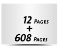  4 Seiten Buchdeckenbezug  4 Seiten Vorsatz 608 Seiten Buchblock  4 Seiten Nachsatz Vorsatz & Nachsatz bedruckt