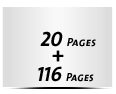  8 Seiten Schutzumschlag  4 Seiten Buchdeckel Buchdeckel unbedruckt  4 Seiten Vorsatz 116 Seiten Buchblock  4 Seiten Nachsatz Vorsatz & Nachsatz unbedruckt
