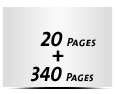  8 Seiten Schutzumschlag  4 Seiten Buchdeckel Buchdeckel unbedruckt  4 Seiten Vorsatz 340 Seiten Buchblock  4 Seiten Nachsatz Vorsatz & Nachsatz bedruckt