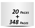  8 Seiten Schutzumschlag  4 Seiten Buchdeckel Buchdeckel unbedruckt  4 Seiten Vorsatz 348 Seiten Buchblock  4 Seiten Nachsatz Vorsatz & Nachsatz bedruckt