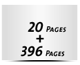  8 Seiten Schutzumschlag  4 Seiten Buchdeckel Buchdeckel unbedruckt  4 Seiten Vorsatz 396 Seiten Buchblock  4 Seiten Nachsatz Vorsatz & Nachsatz bedruckt