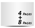 4 Seiten Umschlag 8 Seiten Inhalt Perforation Inhalt stellungsgleich  1 Perforationslinie