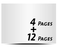 4 Seiten Umschlag 12 Seiten Inhalt Perforation Inhalt stellungsgleich  1 Perforationslinie