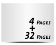 4 Seiten Umschlag 32 Seiten Inhalt Perforation Inhalt stellungsgleich  1 Perforationslinie