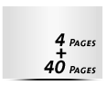 4 Seiten Umschlag 40 Seiten Inhalt Perforation Inhalt stellungsgleich  1 Perforationslinie