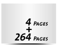 Hardcover Kataloge herstellen  ½ A4  quer (297x105mm) 264 Seiten (132 beidseitig bedruckte Blätter)