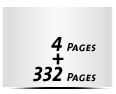 4 Seiten Umschlag 332 Seiten Buchblock