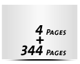 Hardcover Kataloge herstellen  ⅓ A3 plus  quer (330x160mm) Papier-Buchdeckenbezug 344 Seiten Buchblock (172 beidseitig bedruckte Blätter)