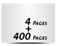 4 Seiten Umschlag 400 Seiten Buchblock