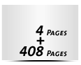 Hardcover Kataloge herstellen  ⅓ A3 plus  quer (330x160mm) Papier-Buchdeckenbezug 408 Seiten Buchblock (204 beidseitig bedruckte Blätter)