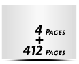 Hardcover Kataloge herstellen  ⅓ A3 plus  quer (330x160mm) Papier-Buchdeckenbezug 412 Seiten Buchblock (206 beidseitig bedruckte Blätter)