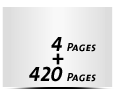 4 Seiten Umschlag 420 Seiten Buchblock