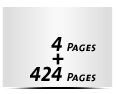 Hardcover Kataloge herstellen  ⅓ A3 plus  quer (330x160mm) Papier-Buchdeckenbezug 424 Seiten Buchblock (212 beidseitig bedruckte Blätter)