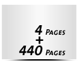 Hardcover Kataloge herstellen  ⅓ A3 plus  quer (330x160mm) Papier-Buchdeckenbezug 440 Seiten Buchblock (220 beidseitig bedruckte Blätter)