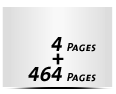 Hardcover Kataloge herstellen  ⅓ A3 plus  quer (330x160mm) Papier-Buchdeckenbezug 464 Seiten Buchblock (232 beidseitig bedruckte Blätter)