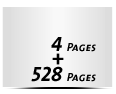 Hardcover Kataloge herstellen  ⅓ A3 plus  quer (330x160mm) Papier-Buchdeckenbezug 528 Seiten Buchblock (264 beidseitig bedruckte Blätter)