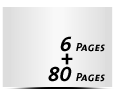 6 Seiten Umschlag (1 Ausklappseite) 80 Seiten Inhalt