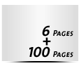 6 Seiten Umschlag (1 Ausklappseite) 100 Seiten Buchblock