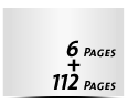  2-seitiges Deck-Blatt und  4-seitiges Schluss-Blatt 112 Seiten Inhalt (56 beidseitig bedruckte Blätter)
