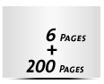 4-seitiges Deck-Blatt und  2-seitiges Schluss-Blatt 200 Seiten Inhalt (100 beidseitig bedruckte Blätter)