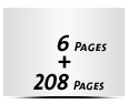  4-seitiges Deck-Blatt und  2-seitiges Schluss-Blatt 208 Seiten Inhalt (104 beidseitig bedruckte Blätter)