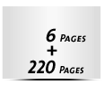  2-seitiges Deck-Blatt und  4-seitiges Schluss-Blatt 220 Seiten Inhalt (110 beidseitig bedruckte Blätter)