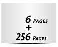  2-seitiges Deck-Blatt und  4-seitiges Schluss-Blatt 256 Seiten Inhalt (128 beidseitig bedruckte Blätter)
