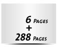  2-seitiges Deck-Blatt und  4-seitiges Schluss-Blatt 288 Seiten Inhalt (144 beidseitig bedruckte Blätter)