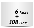 6 Seiten Umschlag (1 Ausklappseite) 308 Seiten Buchblock