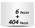  4-seitiges Deck-Blatt und  2-seitiges Schluss-Blatt 404 Seiten Inhalt (202 beidseitig bedruckte Blätter)