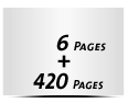  4-seitiges Deck-Blatt und  2-seitiges Schluss-Blatt 420 Seiten Inhalt (210 beidseitig bedruckte Blätter)