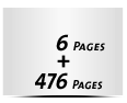  4-seitiges Deck-Blatt und  2-seitiges Schluss-Blatt 476 Seiten Inhalt (238 beidseitig bedruckte Blätter)