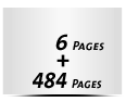  4-seitiges Deck-Blatt und  2-seitiges Schluss-Blatt 484 Seiten Inhalt (242 beidseitig bedruckte Blätter)