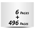  4-seitiges Deck-Blatt und  2-seitiges Schluss-Blatt 496 Seiten Inhalt (248 beidseitig bedruckte Blätter)