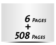  4-seitiges Deck-Blatt und  2-seitiges Schluss-Blatt 508 Seiten Inhalt (254 beidseitig bedruckte Blätter)