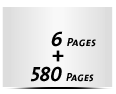 4-seitiges Deck-Blatt und  2-seitiges Schluss-Blatt 580 Seiten Inhalt (290 beidseitig bedruckte Blätter)