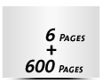  4-seitiges Deck-Blatt und  2-seitiges Schluss-Blatt 600 Seiten Inhalt (300 beidseitig bedruckte Blätter)