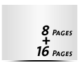  6-seitiges Deck-Blatt und  2-seitiges Schluss-Blatt 16 Seiten Inhalt (8 beidseitig bedruckte Blätter)