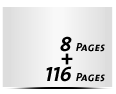  6-seitiges Deck-Blatt und  2-seitiges Schluss-Blatt 116 Seiten Inhalt (58 beidseitig bedruckte Blätter)